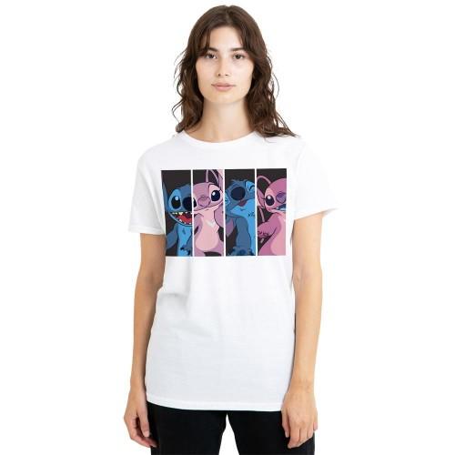 Lilo & Stitch Womens/Ladies Stitch & Angel Character Boxes T-Shirt