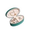 Mini Oval Jewelry Box Zipper Jewelry Organizer Portable Jewelry Packaging Box  Earrings