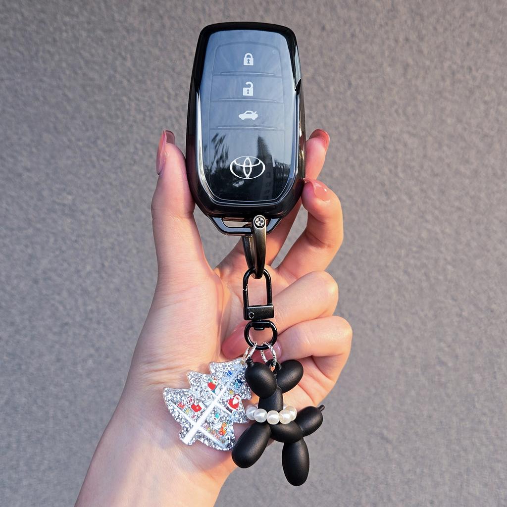 NBNQ8 TPU Shell Fob for Toyota Rav4 Camry 50 LC200 Kruzak Land Cruiser Corolla Yaris Cross Smart Key Cover Holder Case Accessories