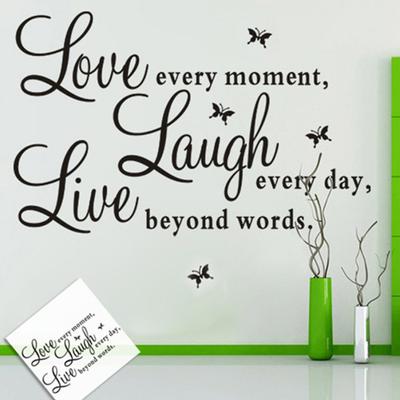 Butterfly Letter Wall Sticker Removable Decal Home Bedroom Living Room