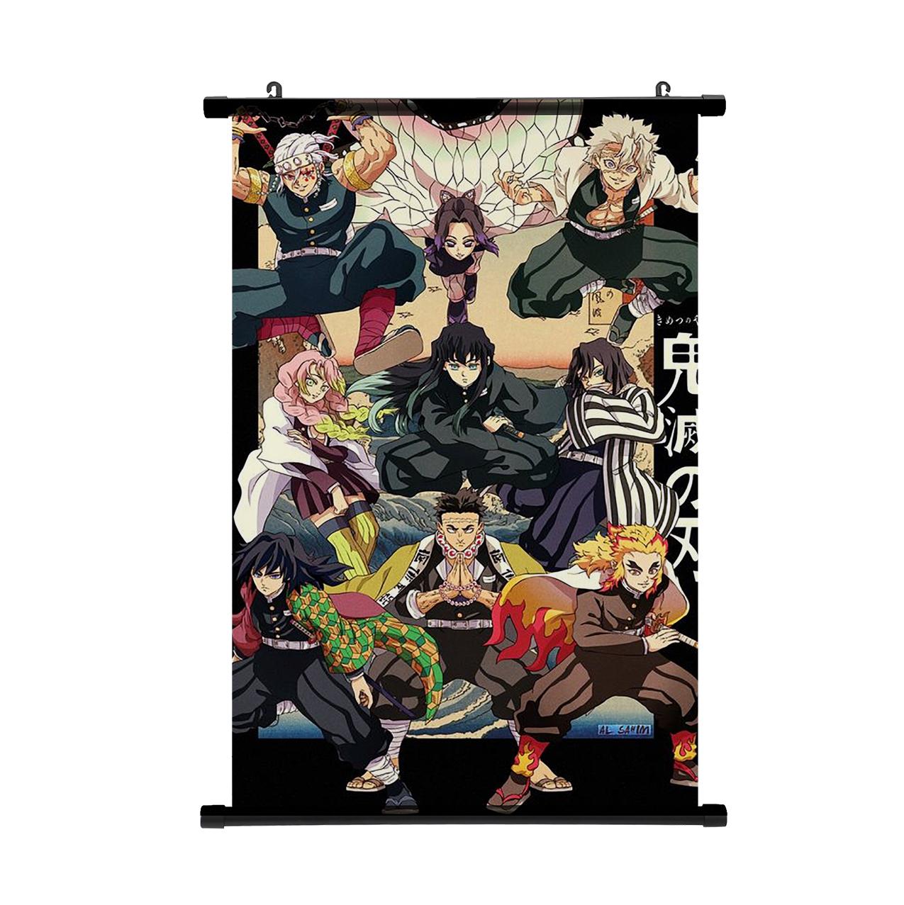 

Постер Истребитель демонов Kimetsu No Yaiba Незуко Подвесная картина Настенный свиток Постер Аниме Камадо Тандзиро Картина Украшение для дома 40*60cm зелёный