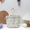 Cartoon Portable Lunch Drawstring Bag Student Kids Bento Pouch Dinner Box Women Work Canvas Food Tote For Travel Picnic