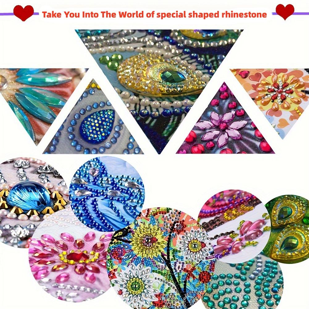 8Pcs DIY Phoenix Diamond Painting Art Bookmarks with Crystal Pendants for Gift