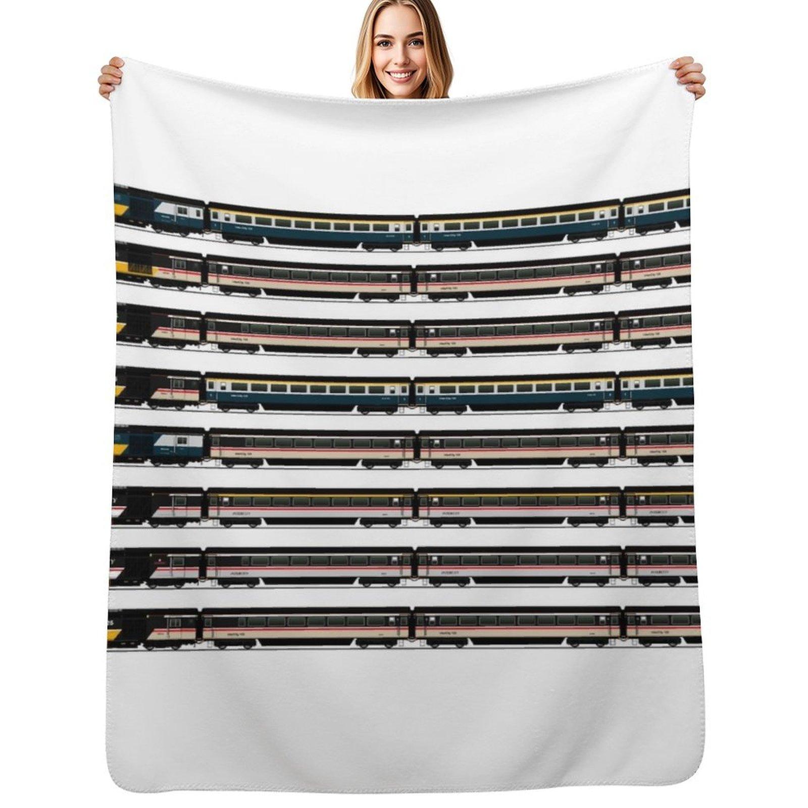 InterCity 125 locomotives 1980 s Throw Blanket Men s Soft Warm Throw Blanket for Couch Size: 75*100cm, Weight: 230 GSM