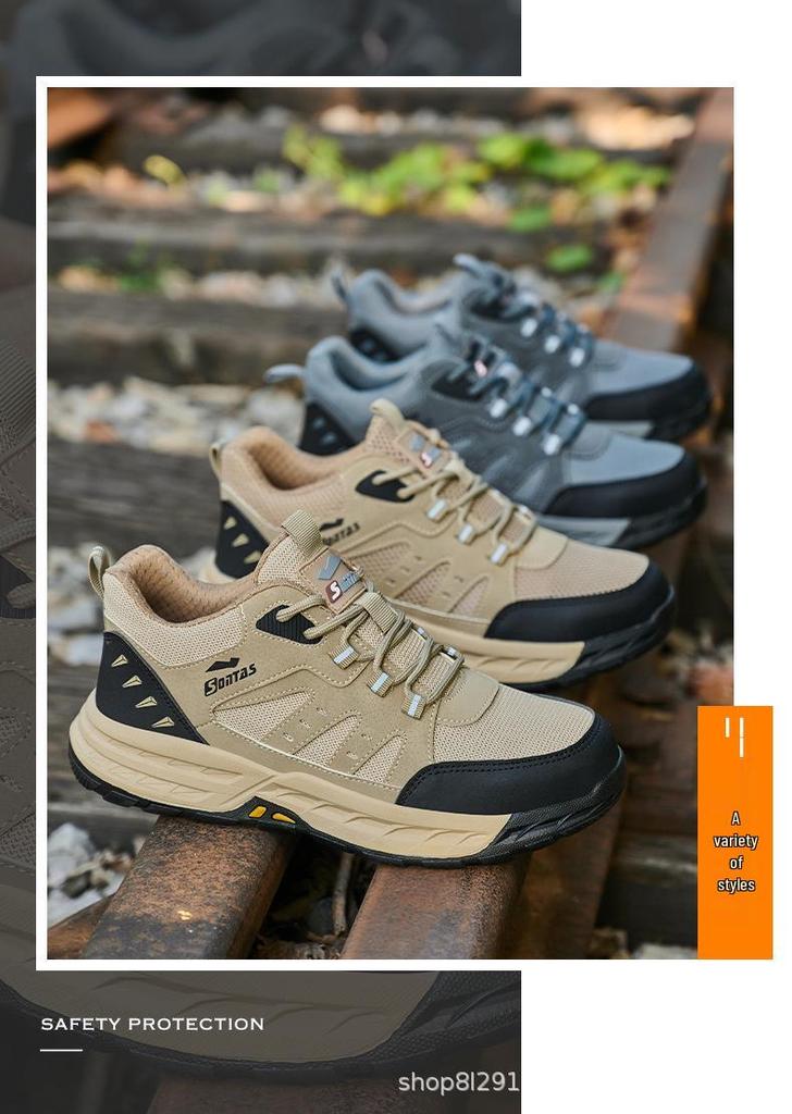 Men's Steel Toe Anti-smash Safety Shoes - Breathable, Anti-puncture, Insulated Work Shoes for Construction