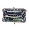 New European and American Retro Clip Bag, Long Clutch Bag Wallet, Simple Mouth Gold Storage Bag, Large-capacity Wholesale