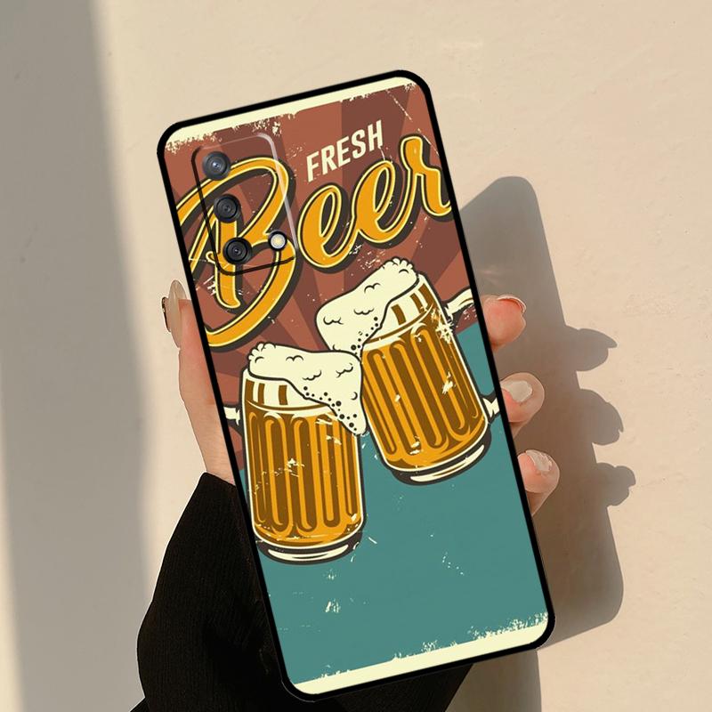 Zeit Trinken Kaltes Bier Hülle Für Oppo A18 A38 A58 A78 A98 A74 A94 A54 A15 A17 A57 A6 A5 Pro A16 A76 A96 A40 A60 A80