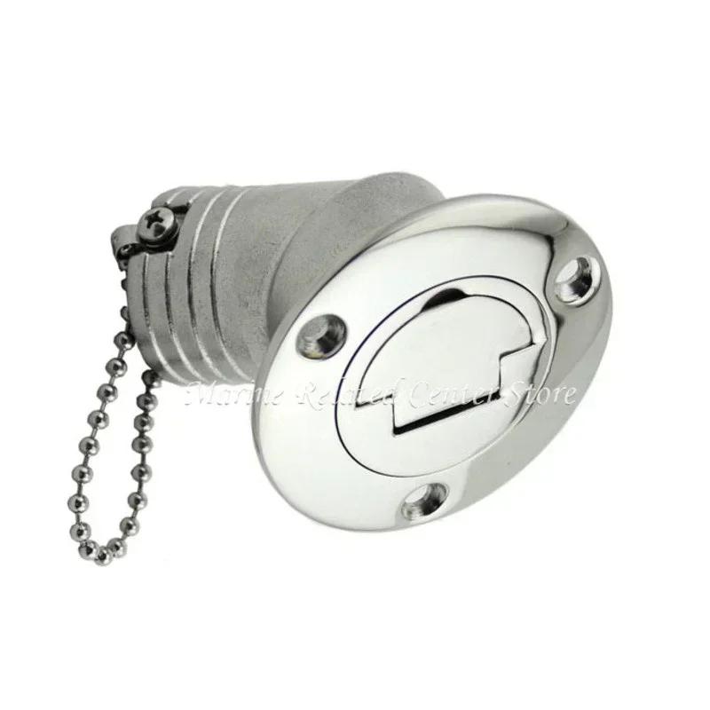 45/90 Degree Stainless Steel 316 Deck Filler Cap GAS DIESEL FUEL WASTE WATER 50mm(2inch) Marine Boat Yacht Hardware Deck Filler