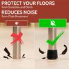 16Pcs Chair Leg Floor Protectors Round  Caps Black Chairs Foot Covers for Metal Tubing Round Desk Chairs Legs Glide Protection