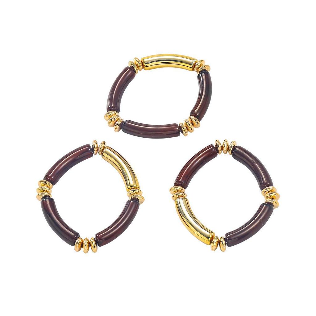 Modisches Frühlings-Armband- und Halskettenset in Bambusform für Damen mit Mückenschutz aus Sandelholz