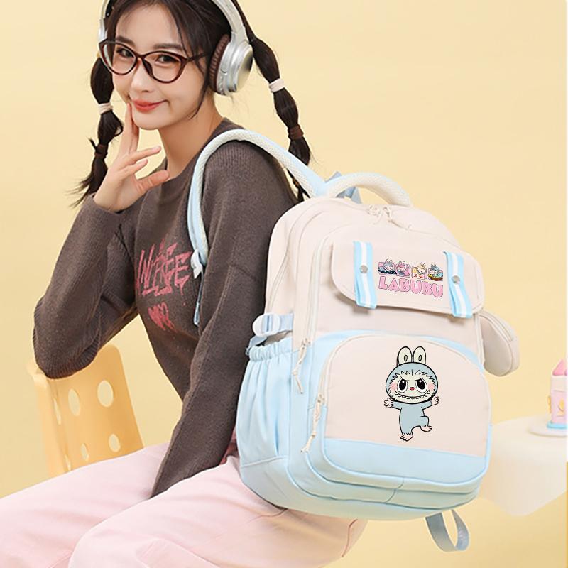 Cute Printed Backpack Teenager Student Girl Boy Knapsack Large Capacity Waterproof Casual Bag Coin Purse Women Laptop Bag Mochila