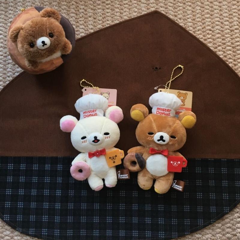 SanX Rilakkuma Campus JK Series Bear Plush Doll Pendant Anime Chef Korilakkuma Kiiroitori Lovely Chick Stuffed Keyr Ing Charm