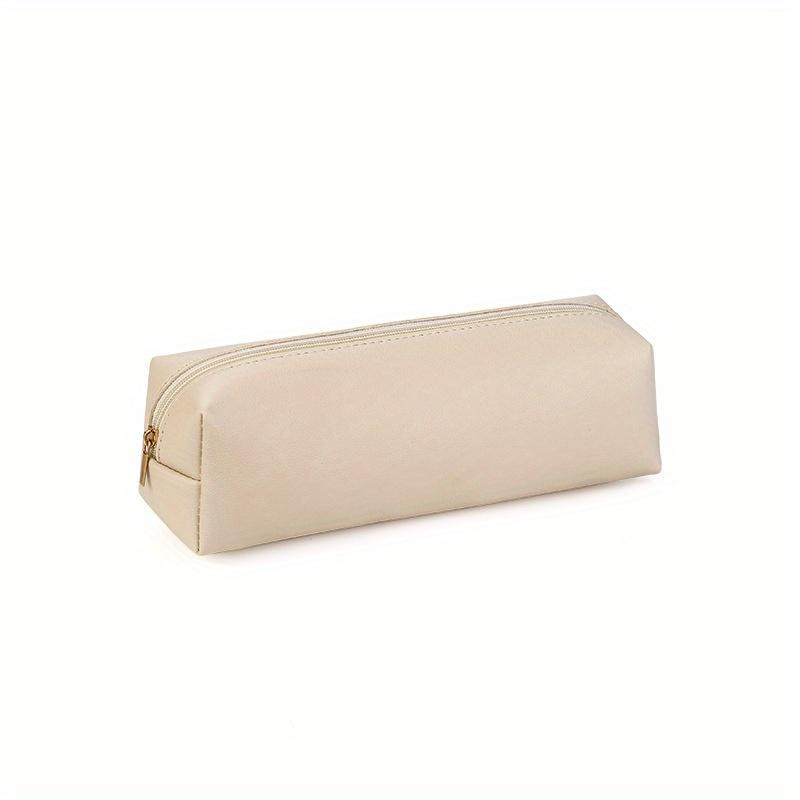 

Кожаный пенал большой вместимости, корейский держатель для канцелярских принадлежностей, пенал, коробка для хранения, пенал на молнии, школьные принадлежности для студентов 1pc белый