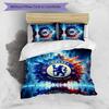 3pcs Chelsea FC logo pattern bedding set duvet cover set includes duvet cover &pillowcases,perfect all season bedroom decoration&gift