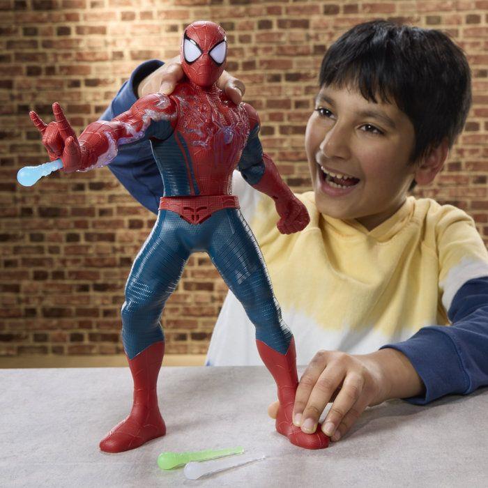 Spider-Man Charge d'énergie, figurine électronique de 36,8 cm, jouets de super-héros pour enfants, dès 4 ans