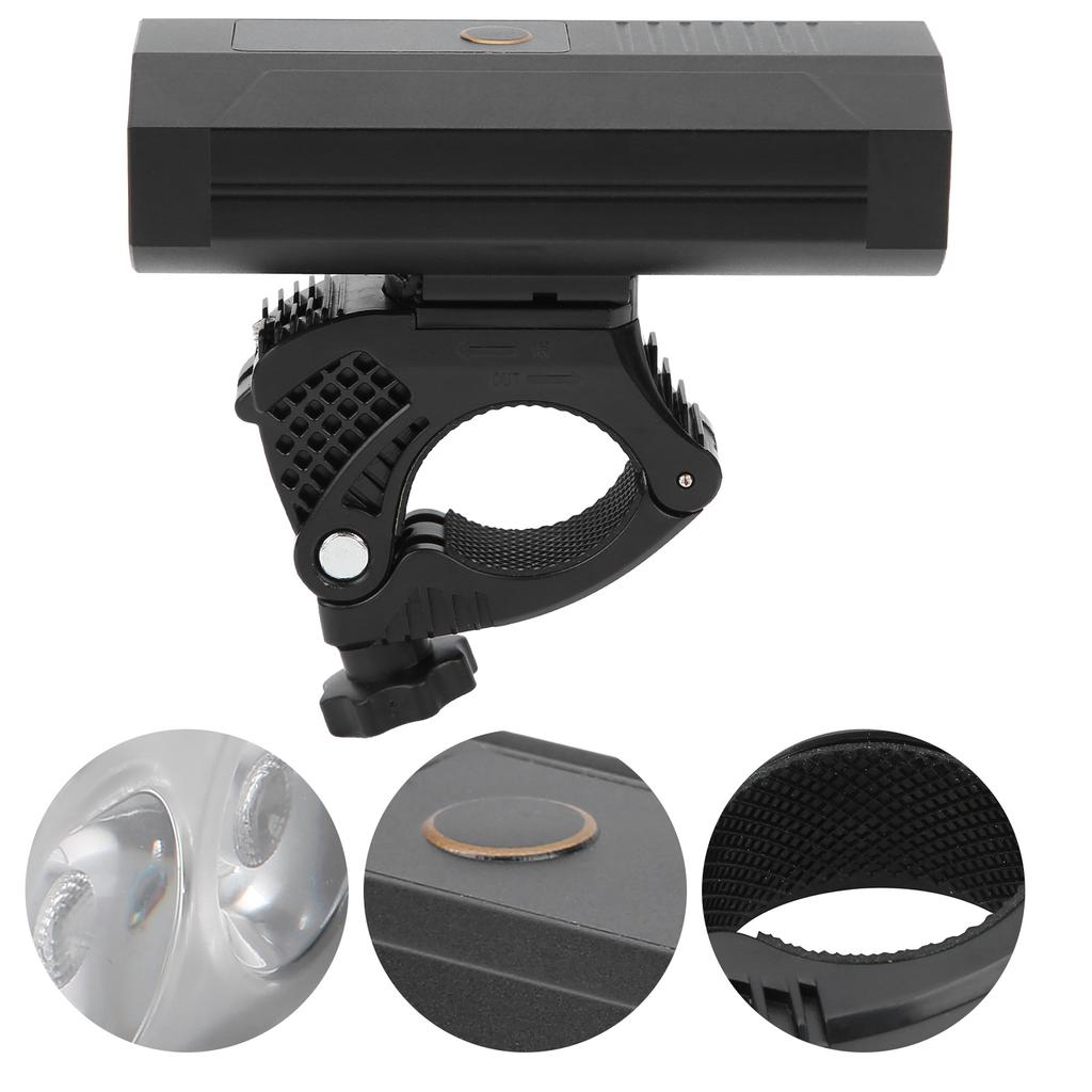Fahrrad USB Wiederaufladbares Frontlicht Einstellbar Wasserdicht Fahrradscheinwerfer mit Halterung