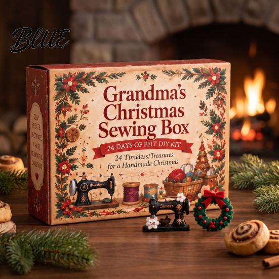Christmas Countdown Activity Calendar DIY Sewing Kit Days Handmade Box 24 Felt Advent Kit
