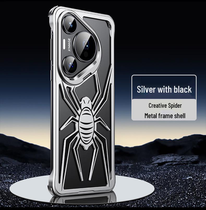 Huawei P70 Pro Lens Bracket Protective Metal Phone Case - Drop-proof Spider Shell Design P70
