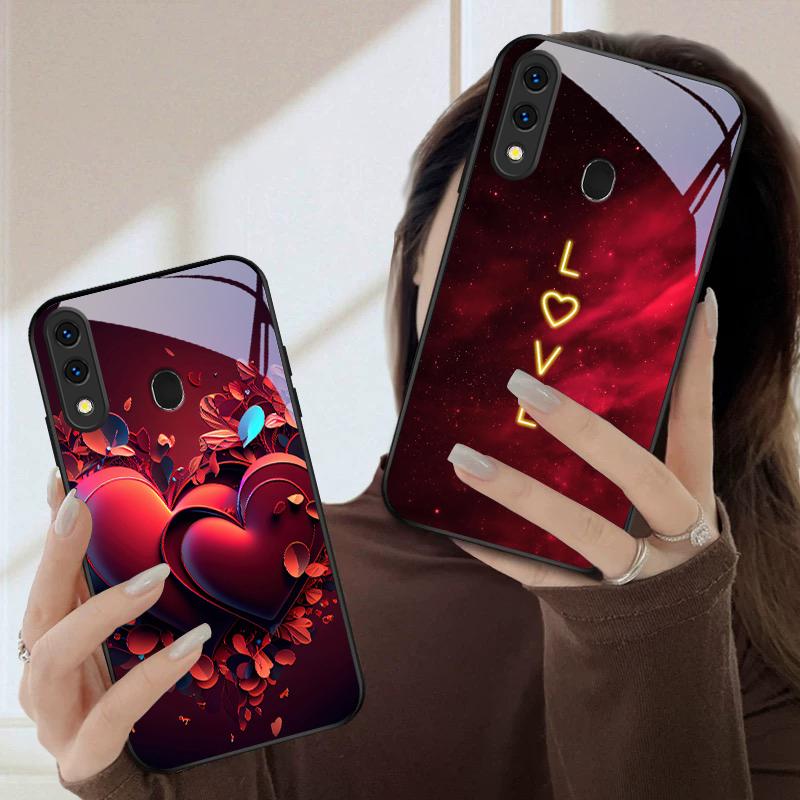 Brilliant Flame Rose For Samsung Galaxy A20 A20s 21s A22 A23 A24 A25 A26 A42 A90 A50 A55 52s A56 A70 A71 72 glass phone case