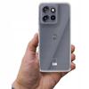 Case for Motorola EDGE 50 Neo TRANSPARENT REINFORCED SILICONE + 9H Glass