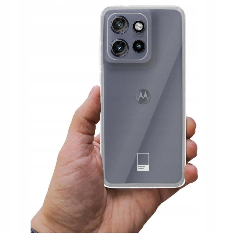 Case for Motorola EDGE 50 Neo TRANSPARENT REINFORCED SILICONE + 9H Glass