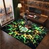 Real Betis Football Print Crystal Velvet Rug, Comfortable Water Absorbent Non Slip Indoor Floor Carpet