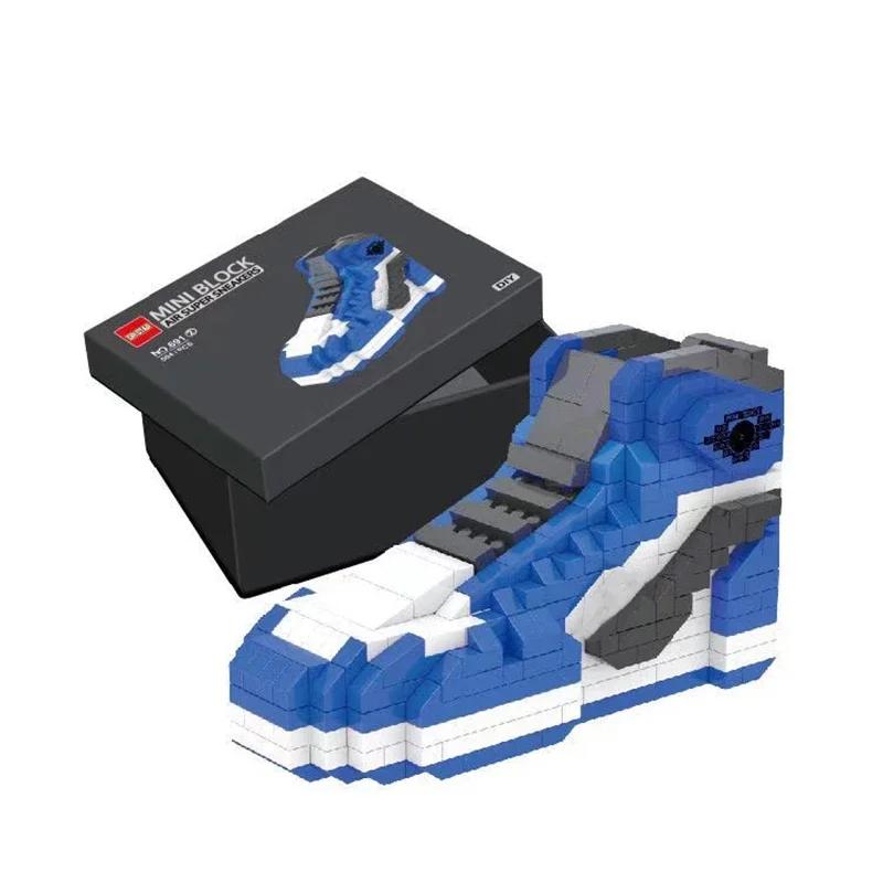 Mini Sports Basketball Shoes Building Blocks Sneakers Figure DIY Assembly Bricks Toys For Children Boys Birthday Christmas Presents