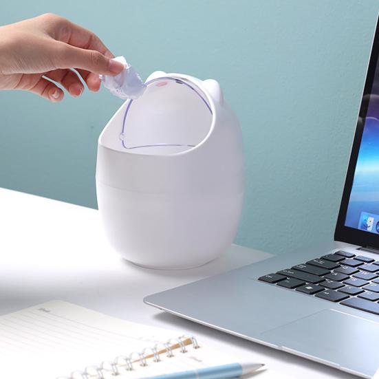 Waste Bin Mini Multifunctional Reusable Desktop Lovely Cartoon Garbage Storage Basket for Indoor