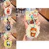 Whimsical Plush Keychain Adorable Animal Silicone Keyring Parties For