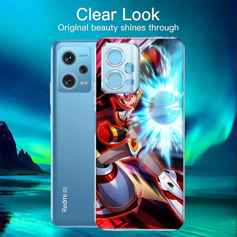 Game M-Megaman R-Rockman Phone Case For Redmi 12 13C 12C 15C 9 10 10C Note 13 Pro Plus 14 15 Pro 9T 9C 9A TPU Soft Cover Clear C