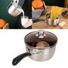 Small Soup Pot Thickened Compound Steel NonMagnetic Single Handle Cooking Kitchenware 18cm