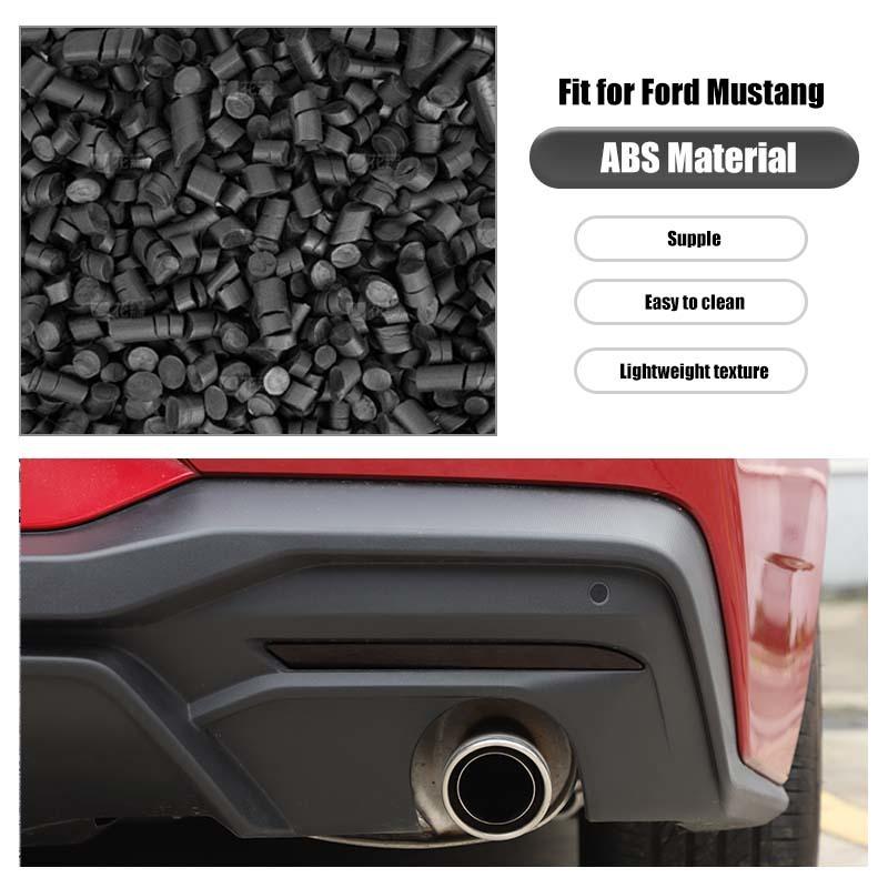 Auto-Dekorationsabdeckungen für Nebelschlussleuchten, ABS-Dekoration für Ford Mustang ab 2024, Außenzubehör, gesmokt, schwarz