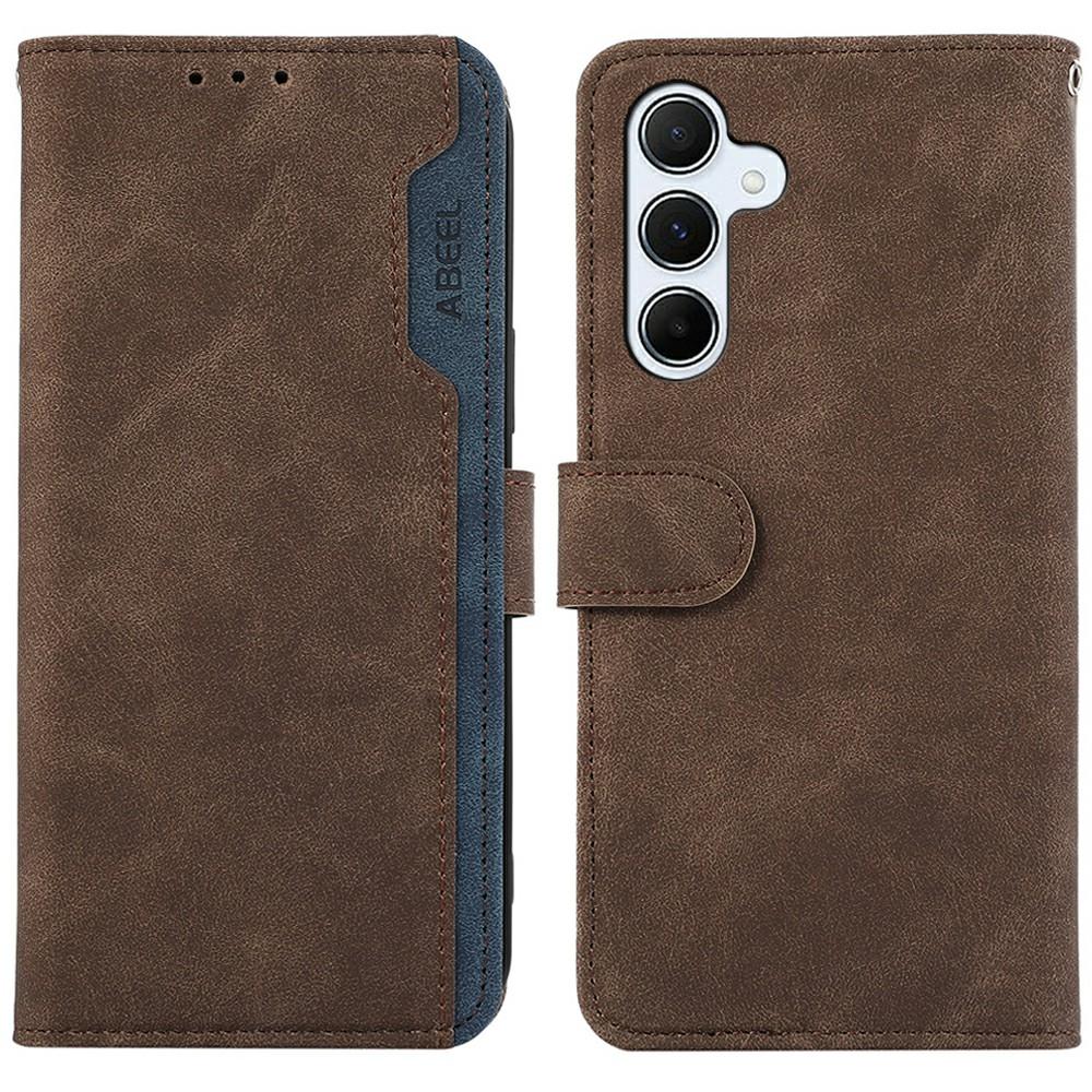 ABEEL For Samsung Galaxy A56 5G Case Color Splicing Leather Flip Phone Cover RFID Blocking