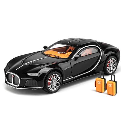 Modello di auto giocattolo Bugatti in scala 1/24, modello di auto pressofusa per bambini in lega Atlantic, regalo per festa di compleanno, Natale, auto giocattolo con suoni e luci