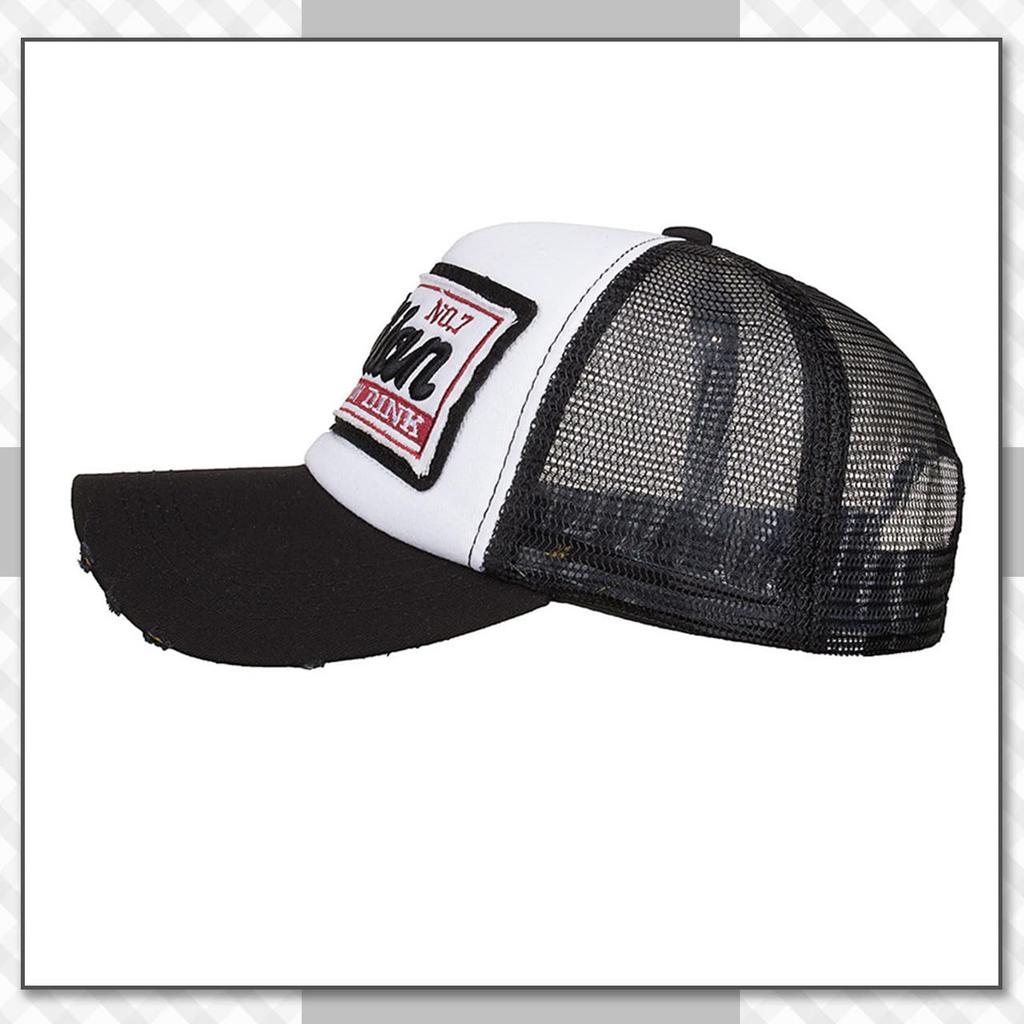 Chrome Crane CB335 Mesh Cap with Embroidered Logo and English for Men and Women (Blue) Letters, Casual, Outdoor,