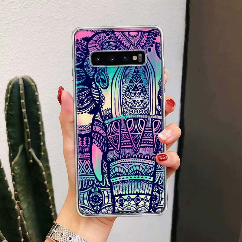 Elephant Mandala Aztec For Samsung Galaxy Note 20 Ultra 20 10 Pro 9 8 Phone Case S10E S10 Plus S9 S8 + S7 Edge M21 M32 Cover