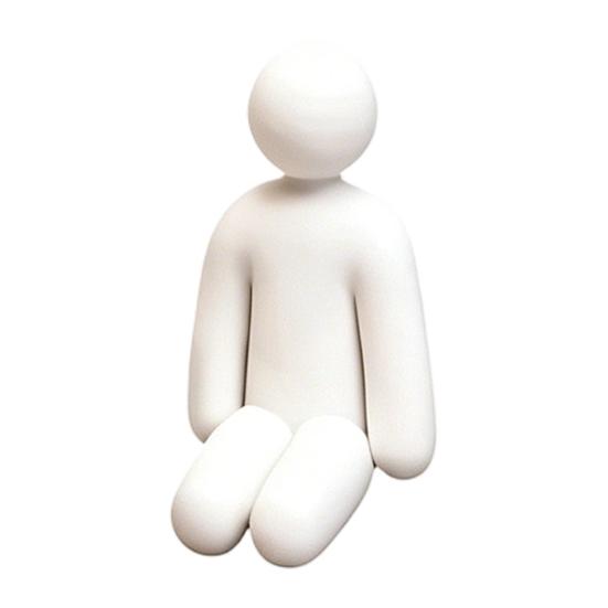 Minimalist Man Decoration 1/8Pcs 3D Printed Game Character Figure, Sitting Standing Lying Figurine, Model Abstract White Statue, Collectible Gift for
