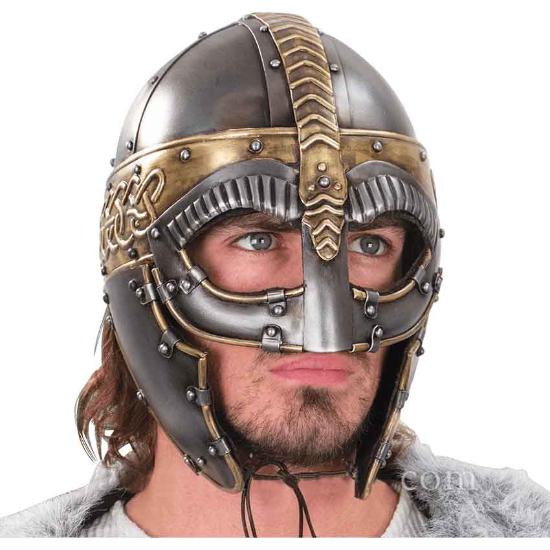 Norseman Viking Helmet Medieval Steel Brass Armor Wearable Nordic Warrior Helmet LARP Cosplay Collectible Gift