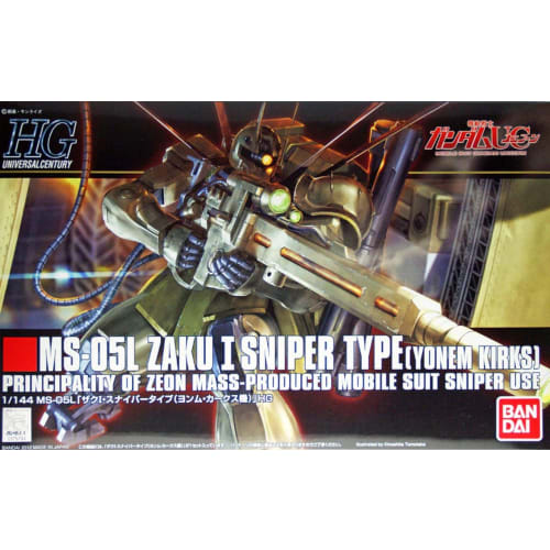 

HGUC Mobile Suit Gundam UC MS-05L Zaku I Sniper Type (Yonmu Kirks s) 1/144 Scale Pre-Colored Plastic Model