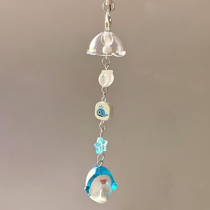 Handykette mit Ozean-Thema, Schlüsselanhänger mit Meeresmotiven, Hai-Handyanhänger, Taschenanhänger-Accessoire
