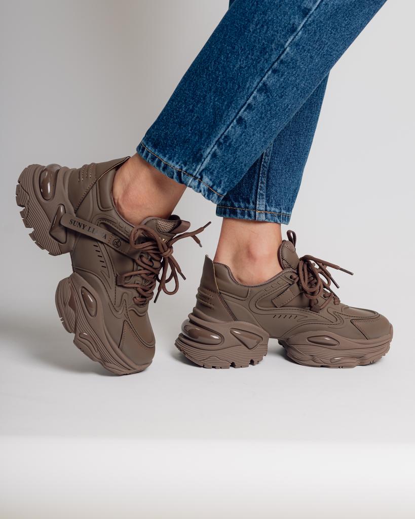 Women's Sneakers Suny Liana 6100 36 Coffee Leather