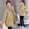 Short stand-up collar cotton jacket thickened winter 2025 new loose cotton jacket peach heart padded jacket women's jacket