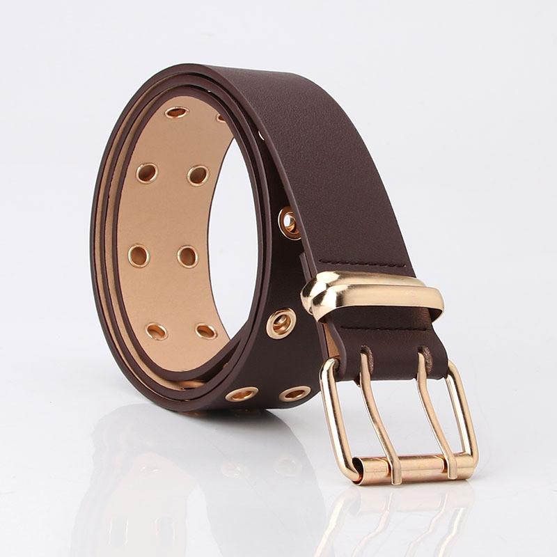 Streetwear Style Large Width Leather Belt With Iron Buckle For Party And Daily Use