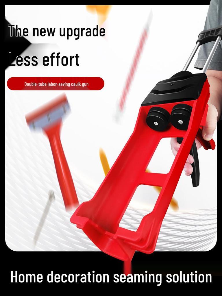 Complete Home Caulking Tool Set: Caulking Gun, Trowel, Scraper, Corner Tools, Labor-Saving Glue Gun, Dual-Cartridge Gun
