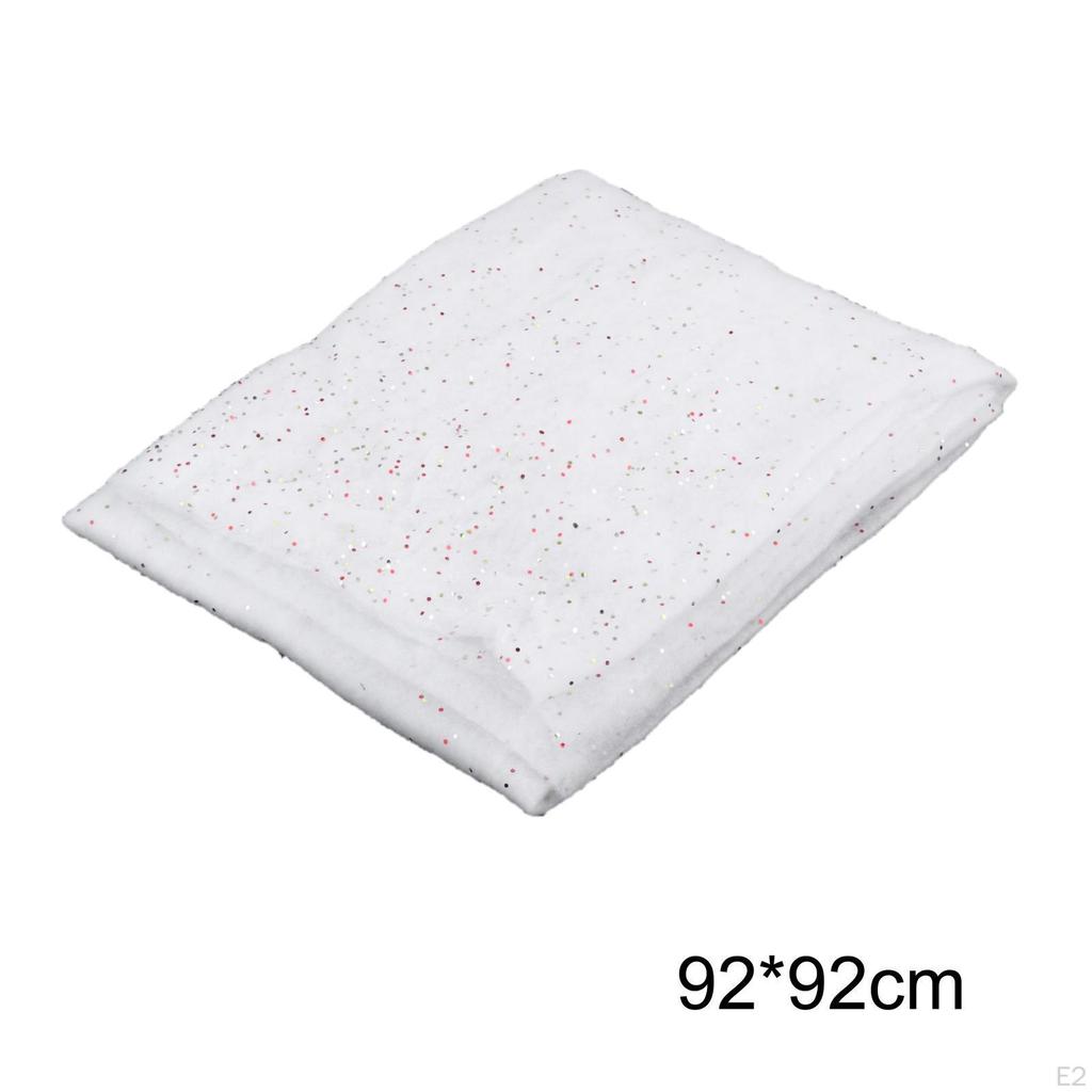 Christmas Snow Blanket Artificial Glitter Draped Winter White for Scene