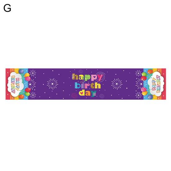 Tischläufer, waschbar, für mehr Tischatmosphäre, Oxford-Bankett, Happy Birthday, Party-Tuch, Heimdekoration