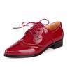 Women's Loafers Flat Shoes Casual PU Leather Oxford Shoes For Women Lace Up Flat Shoes Female Comfortable Spring Autumn Designer