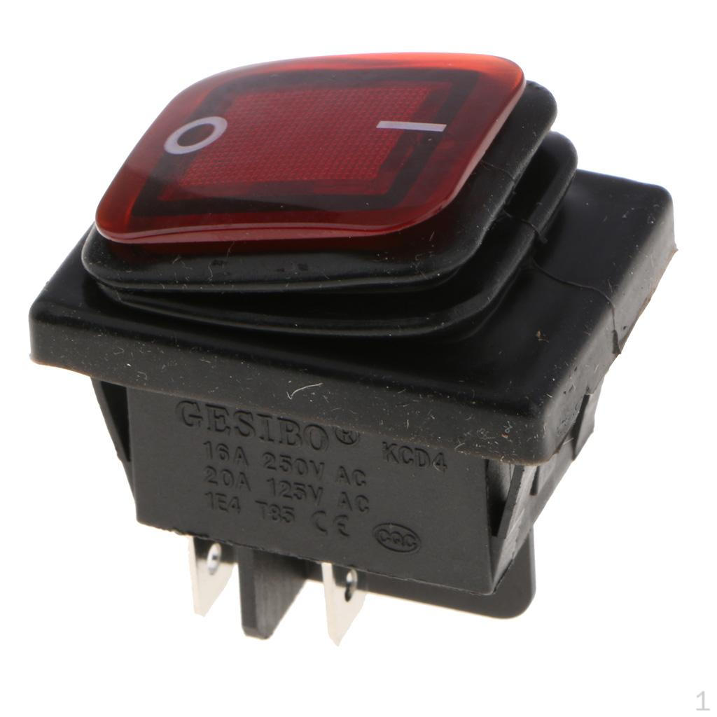Lighted Rocker Toggle Switch Waterproof 12V