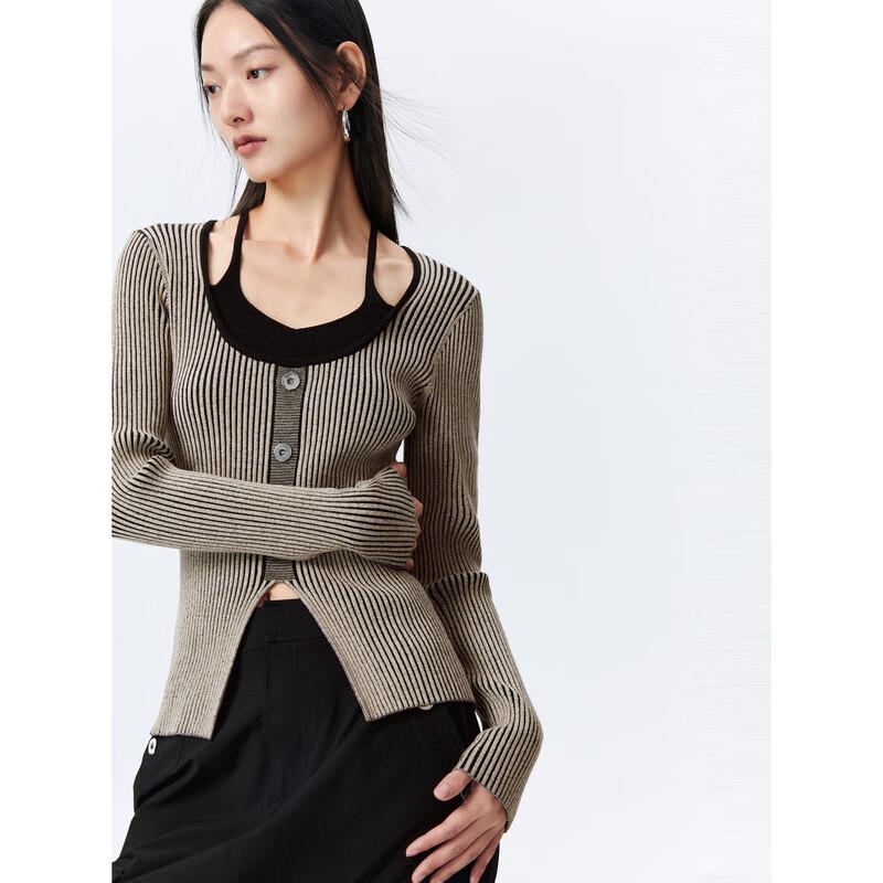 PEACEBIRD Women's Fashion Layered Knit Top