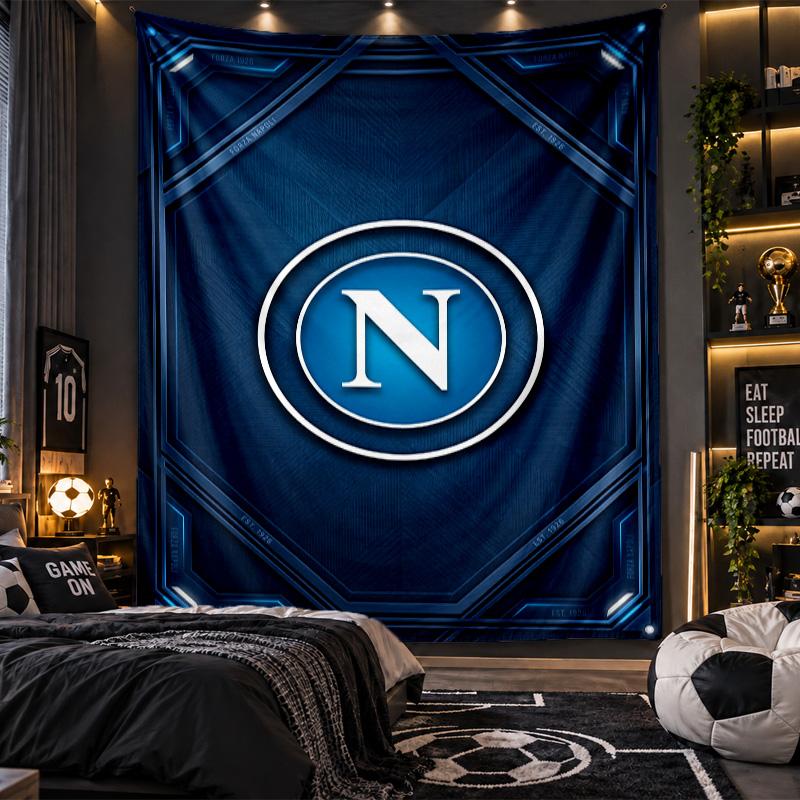 Wall Hanging Tapestry Napoli FC Print Cloth for Living Room Bedroom Home Decor